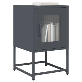 Mesita de noche acero laminado en frío antracita 36x39x60,5 cm by , Nightstands - Ref: Foro24-853328, Price: 51,58 €, Discoun...
