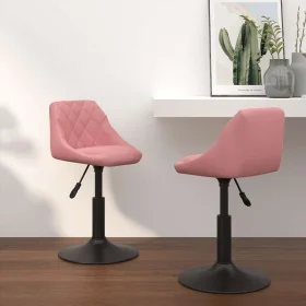 Sillas de comedor giratorias 2 unidades terciopelo rosa de , Sillas de comedor - Ref: Foro24-335332, Precio: 120,88 €, Descue...