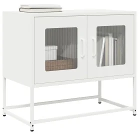 Mueble para TV acero laminado en frío blanco 68x39x60,5 cm de , Muebles TV - Ref: Foro24-853337, Precio: 72,45 €, Descuento: %