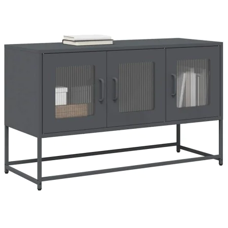 Mueble de TV acero laminado en frío antracita 100,5x39x60,5 cm de , Muebles TV - Ref: Foro24-853340, Precio: 96,62 €, Descuen...