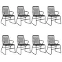 Juego de comedor de jardín 9 piezas ratán PVC negro de vidaXL, Conjuntos de jardín - Ref: Foro24-3060272, Precio: 673,62 €, D...