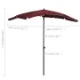 Sombrilla de jardín con poste burdeos rojo 200x130 cm de vidaXL, Sombrillas - Ref: Foro24-315555, Precio: 37,73 €, Descuento: %
