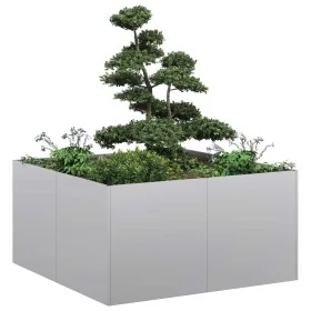 Jardinera 80x80x40 cm de acero galvanizado von , Töpfe und Pflanzgefäße - Ref: Foro24-860743, Preis: 63,11 €, Rabatt: %