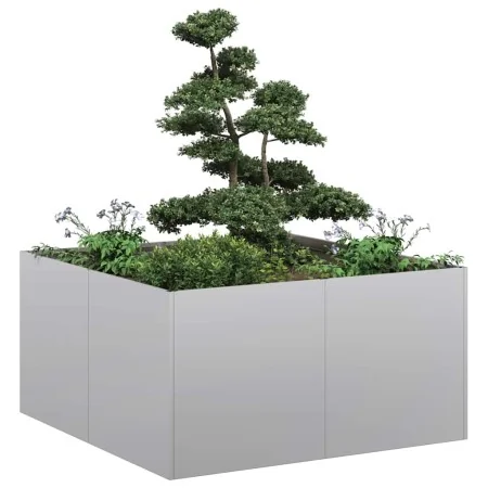 Jardinera 80x80x40 cm de acero galvanizado de , Maceteros y jardineras - Ref: Foro24-860743, Precio: 63,11 €, Descuento: %
