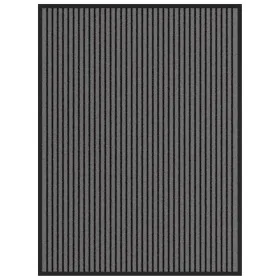 Felpudo a rayas negro y gris 90x120 cm de , Felpudos - Ref: Foro24-4105595, Precio: 29,63 €, Descuento: %