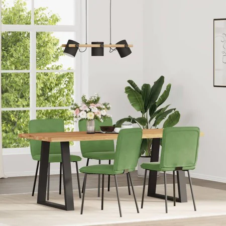 Sillas de comedor 4 unidades terciopelo verde claro de , Sillas de comedor - Ref: Foro24-3315312, Precio: 167,55 €, Descuento: %