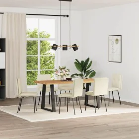 Sillas de comedor 6 unidades de terciopelo crema by , dining chairs - Ref: Foro24-3315688, Price: 256,44 €, Discount: %