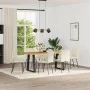 Sillas de comedor 6 unidades de terciopelo crema de , Sillas de comedor - Ref: Foro24-3315688, Precio: 256,44 €, Descuento: %