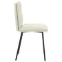 Sillas de comedor 6 unidades de terciopelo crema de , Sillas de comedor - Ref: Foro24-3315688, Precio: 256,44 €, Descuento: %