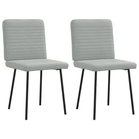 Sillas de comedor 2 unidades terciopelo gris claro de , Sillas de comedor - Ref: Foro24-4101133, Precio: 88,48 €, Descuento: %