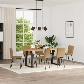 Sillas de comedor 6 unidades terciopelo marrón de , Sillas de comedor - Ref: Foro24-3315622, Precio: 261,07 €, Descuento: %