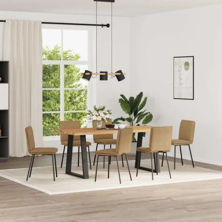 Sillas de comedor 6 unidades terciopelo marrón de , Sillas de comedor - Ref: Foro24-3315622, Precio: 261,07 €, Descuento: %