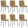 Sillas de comedor 6 unidades terciopelo marrón de , Sillas de comedor - Ref: Foro24-3315622, Precio: 261,07 €, Descuento: %