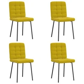Sillas de comedor 4 unidades terciopelo amarillo de , Sillas de comedor - Ref: Foro24-3315187, Precio: 170,08 €, Descuento: %