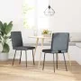 Sillas de comedor 2 unidades terciopelo gris oscuro de , Sillas de comedor - Ref: Foro24-4101104, Precio: 86,07 €, Descuento: %