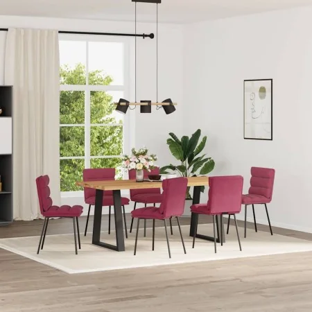 Sillas de comedor 6 unidades terciopelo rojo tinto de , Sillas de comedor - Ref: Foro24-3315657, Precio: 270,05 €, Descuento: %