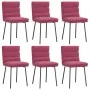 Sillas de comedor 6 unidades terciopelo rojo tinto de , Sillas de comedor - Ref: Foro24-3315657, Precio: 270,05 €, Descuento: %
