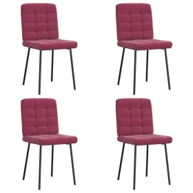 Sillas de comedor 4 unidades terciopelo rojo tinto de , Sillas de comedor - Ref: Foro24-3315185, Precio: 169,88 €, Descuento: %