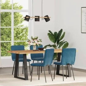 Sillas de comedor 4 unidades terciopelo azul de , Sillas de comedor - Ref: Foro24-3315319, Precio: 167,55 €, Descuento: %