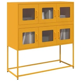 Aparador de acero laminado en frío amarillo 100,5x39x107 cm by , Sideboards - Ref: Foro24-853425, Price: 137,14 €, Discount: %
