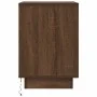 Mesilla de noche con luces LED roble marrón 38x34x50 cm de , Mesitas de noche - Ref: Foro24-861277, Precio: 48,30 €, Descuent...