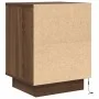 Mesilla de noche con luces LED roble marrón 38x34x50 cm de , Mesitas de noche - Ref: Foro24-861277, Precio: 48,30 €, Descuent...