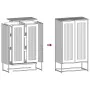 Aparador de acero blanco 68x39x123 cm de , Aparadores - Ref: Foro24-853361, Precio: 173,43 €, Descuento: %