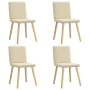 Sillas de comedor 4 unidades tela color crema de , Sillas de comedor - Ref: Foro24-3315304, Precio: 195,94 €, Descuento: %