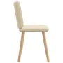 Sillas de comedor 4 unidades tela color crema de , Sillas de comedor - Ref: Foro24-3315304, Precio: 195,94 €, Descuento: %