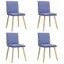 Sillas de comedor 4 uds tela azul jeans de , Sillas de comedor - Ref: Foro24-3315365, Precio: 210,66 €, Descuento: %
