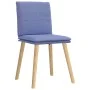 Sillas de comedor 4 uds tela azul jeans de , Sillas de comedor - Ref: Foro24-3315365, Precio: 210,66 €, Descuento: %