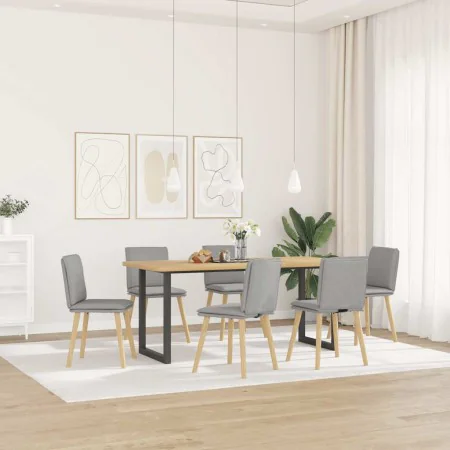 Sillas de comedor 6 uds tela gris nube de , Sillas de comedor - Ref: Foro24-3315634, Precio: 314,58 €, Descuento: %