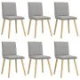 Sillas de comedor 6 uds tela gris nube de , Sillas de comedor - Ref: Foro24-3315634, Precio: 314,58 €, Descuento: %