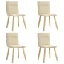 Sillas de comedor 4 unidades tela color crema by , dining chairs - Ref: Foro24-3315327, Price: 200,61 €, Discount: %