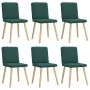 Sillas de comedor 6 unidades tela verde oscuro de , Sillas de comedor - Ref: Foro24-3315572, Precio: 292,29 €, Descuento: %