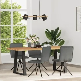 Sillas de comedor giratorias 4 unidades tela gris oscuro de , Sillas de comedor - Ref: Foro24-3315333, Precio: 201,44 €, Desc...