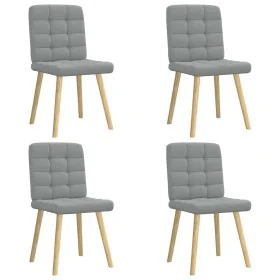 Sillas de comedor 4 unidades tela gris claro de , Sillas de comedor - Ref: Foro24-3315191, Precio: 202,28 €, Descuento: %
