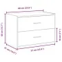 Armario con 2 cajones madera vieja 60x31x40cm madera ingeniería de , Cajoneras - Ref: Foro24-858835, Precio: 56,18 €, Descuen...