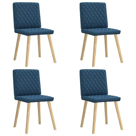 Sillas de comedor 4 unidades tela azul de , Sillas de comedor - Ref: Foro24-3315229, Precio: 199,31 €, Descuento: %