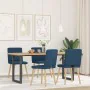 Sillas de comedor 4 unidades tela azul de , Sillas de comedor - Ref: Foro24-3315229, Precio: 199,31 €, Descuento: %