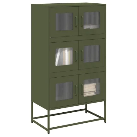 Aparador de acero verde oliva 68x39x123 cm de , Aparadores - Ref: Foro24-853354, Precio: 136,45 €, Descuento: %
