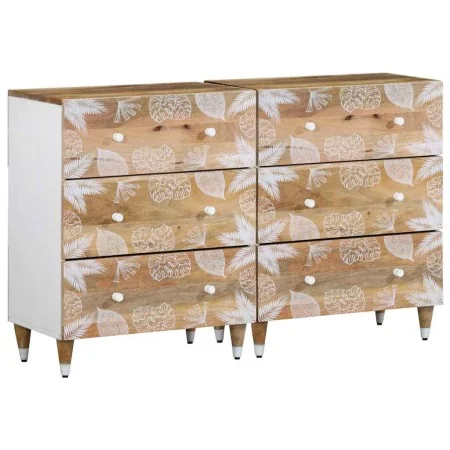 Aparadores 2 uds de madera maciza de mango 60x33,5x75 cm de , Taquillas y armarios de almacenamiento - Ref: Foro24-3310133, P...