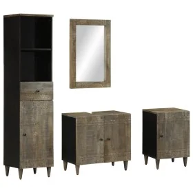 Conjunto de muebles de baño 4 piezas madera maciza de mango de , Muebles de baño - Ref: Foro24-3310020, Precio: 377,71 €, Des...