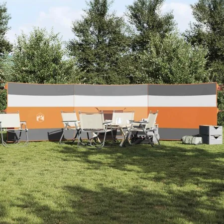 Cortaviento de camping impermeable gris naranja 508x130 cm de , Paravientos - Ref: Foro24-4009662, Precio: 35,44 €, Descuento: %