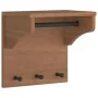 Perchero de pared SANDNES madera maciza pino 43x30x42cm by , Hat and coat racks - Ref: Foro24-4010455, Price: 39,99 €, Discou...