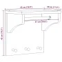Perchero de pared SANDNES madera maciza pino 43x30x42cm by , Hat and coat racks - Ref: Foro24-4010455, Price: 39,99 €, Discou...