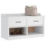 Banco de recibidor SANDNES madera maciza pino blanco 87x40x50cm de , Bancos para recibidores y almacenamiento - Ref: Foro24-4...