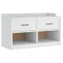 Banco de recibidor SANDNES madera maciza pino blanco 87x40x50cm de , Bancos para recibidores y almacenamiento - Ref: Foro24-4...