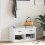 Banco de recibidor SANDNES madera maciza pino blanco 87x40x50cm de , Bancos para recibidores y almacenamiento - Ref: Foro24-4...