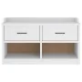 Banco de recibidor SANDNES madera maciza pino blanco 87x40x50cm de , Bancos para recibidores y almacenamiento - Ref: Foro24-4...